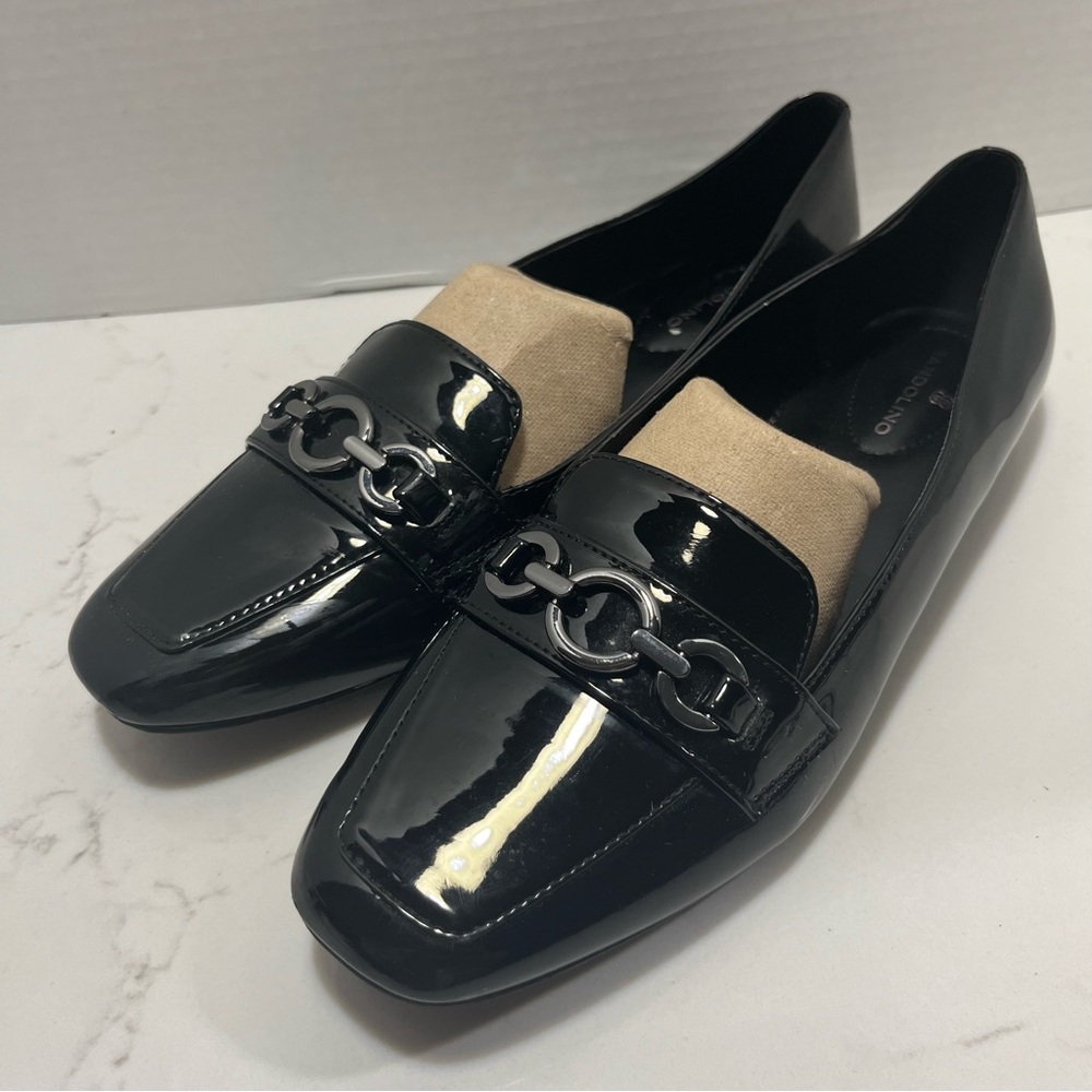 Bandolino Black Patent Leather Loafers 8.5
